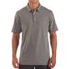 LinkSoul Men's Dark Grey Heather Anza Drytech Short Sleeve Knit Polo