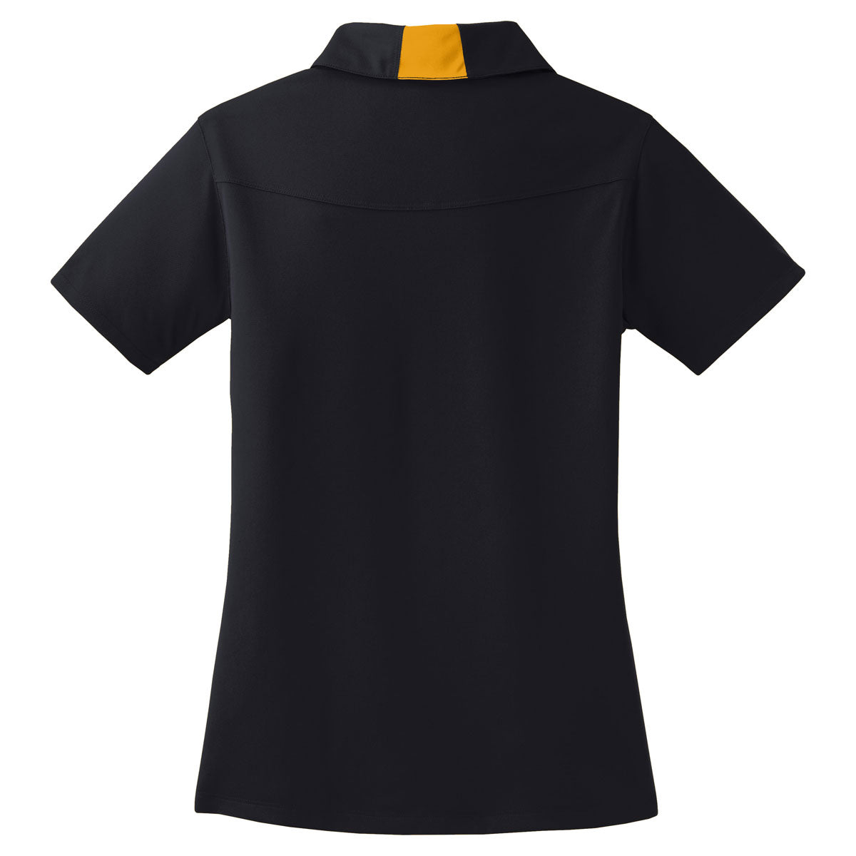 Sport-Tek LST655 Womens Black/White Sport-Wick Moisture Wicking Short  Sleeve Polo Shirt —