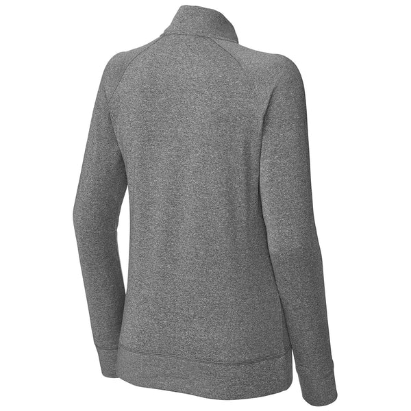 Sport-Tek Women's Charcoal Grey Heather Sport-Wick Stretch Full-Zip Ca