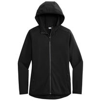 Sport-Tek Women's Deep Black Circuit Hooded Full Zip