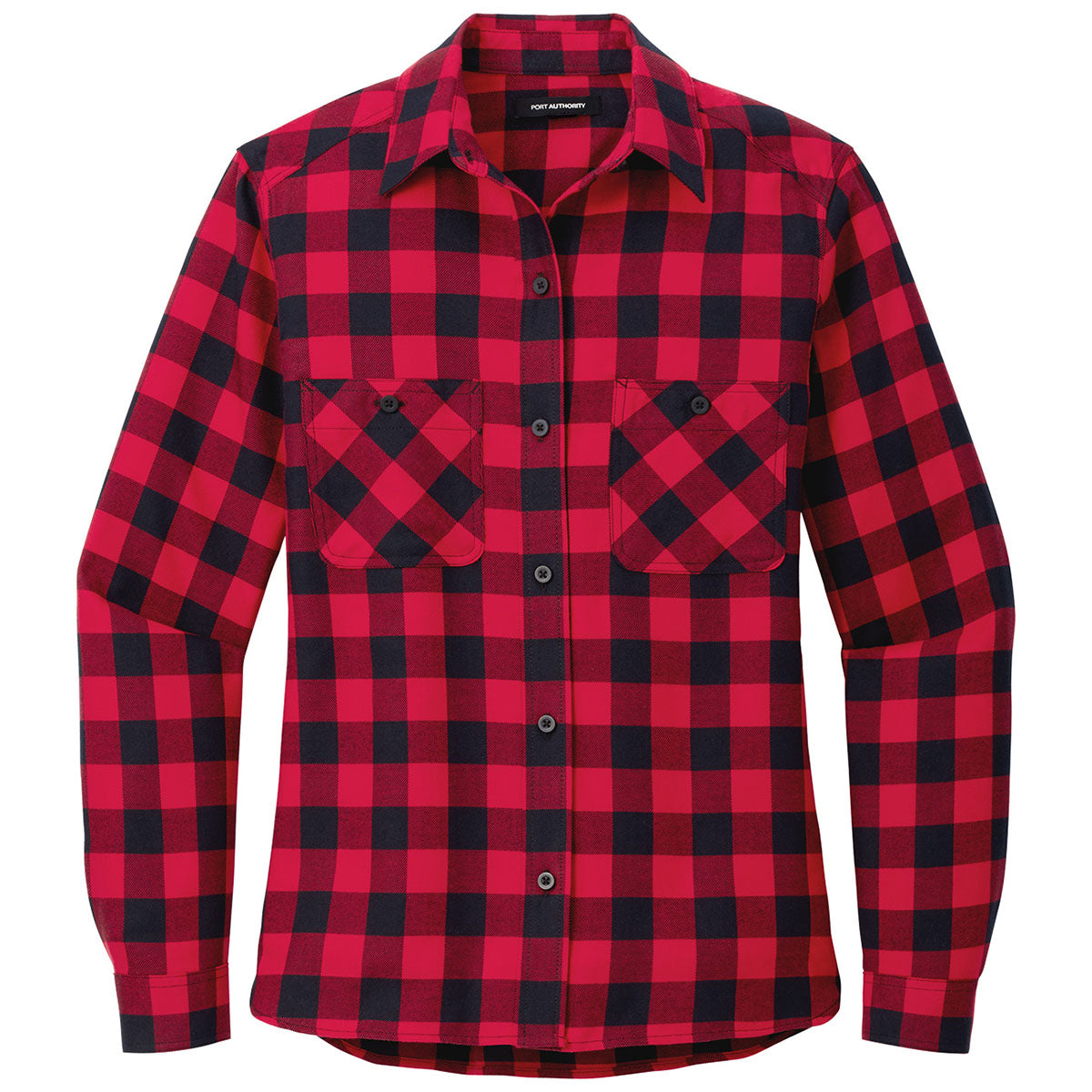 Port Authority W668 Plaid Flannel Shirt - Royal/ Black - XS