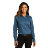 Port Authority Women's Regatta Blue Long Sleeve SuperPro React