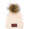 Love Your Melon Natural Beanie with Natural Pom