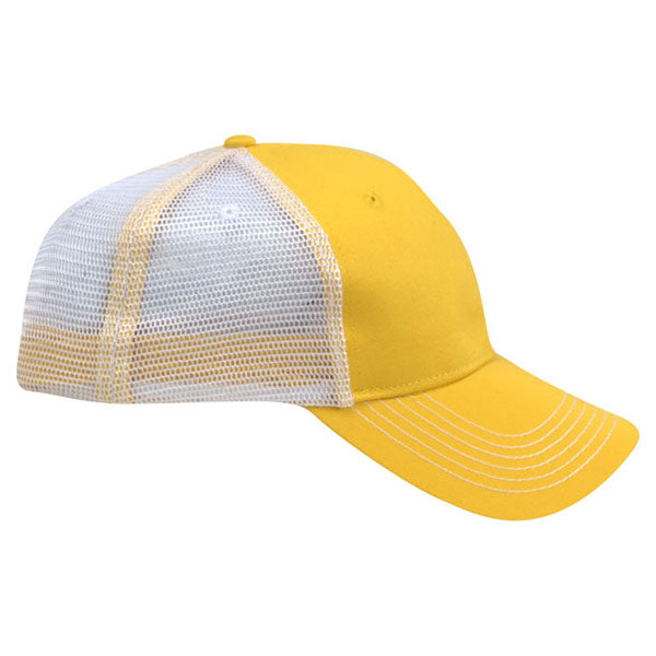 AHEAD Golden Yellow/White Chino Twill Mesh Back Cap