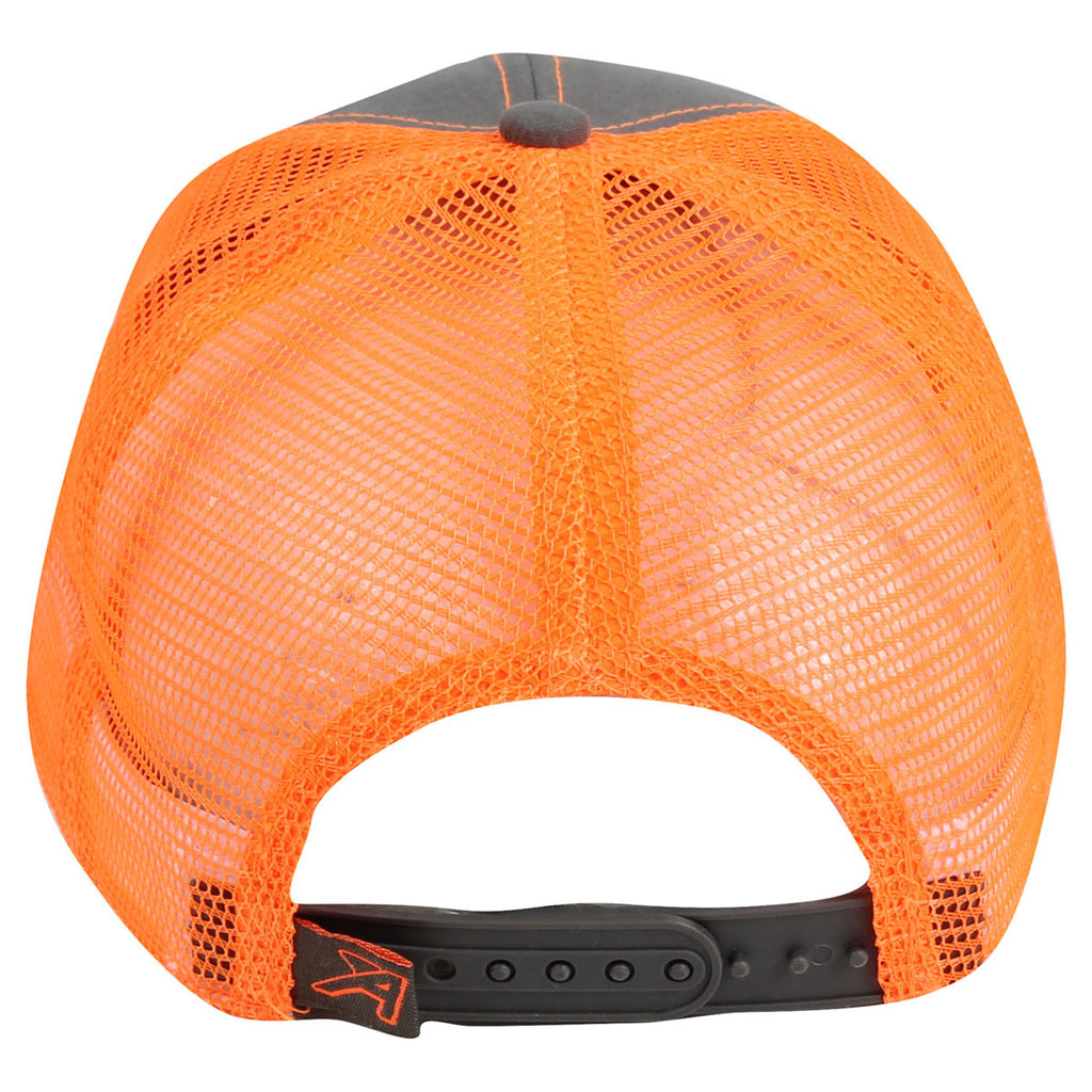 AHEAD Graphite/Neon Orange Neon Mesh Back Cap