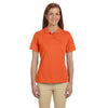 Harriton Women's Team Orange 6 oz. Ringspun Cotton Pique Short-Sleeve Polo