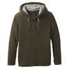 prAna Men's Cargo Green Hooded Henley Sweater