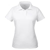 Harriton Women's White 4 oz. Polytech Polo