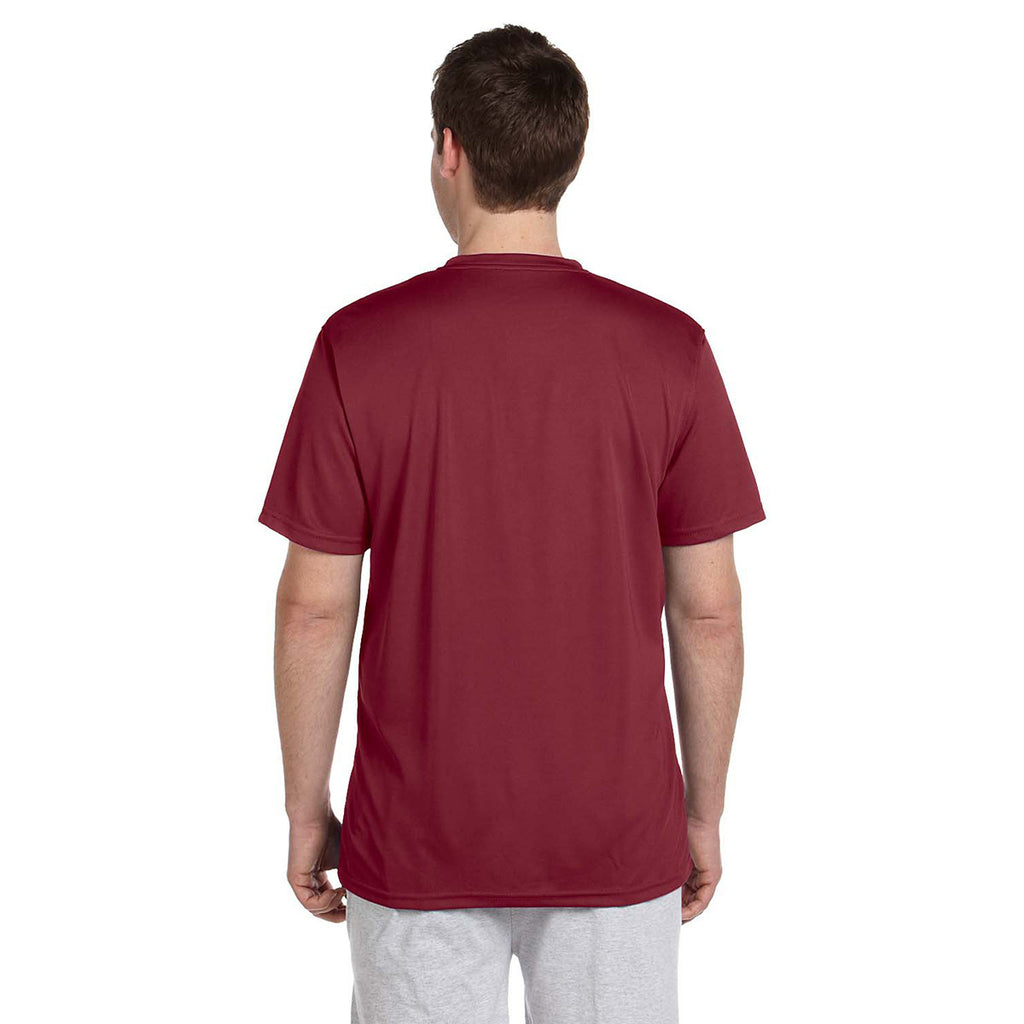 Harriton Men's Maroon 4.2 oz. Athletic Sport T-Shirt