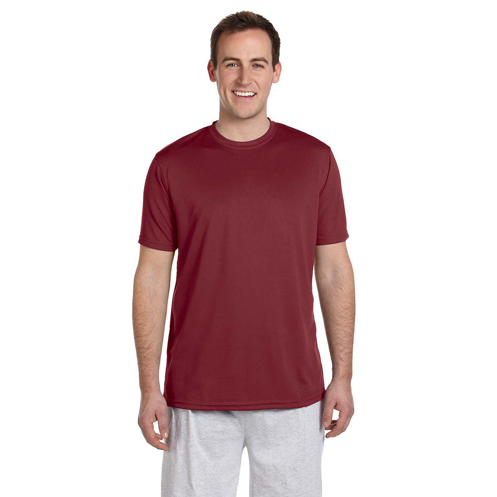 Harriton Men's Maroon 4.2 oz. Athletic Sport T-Shirt