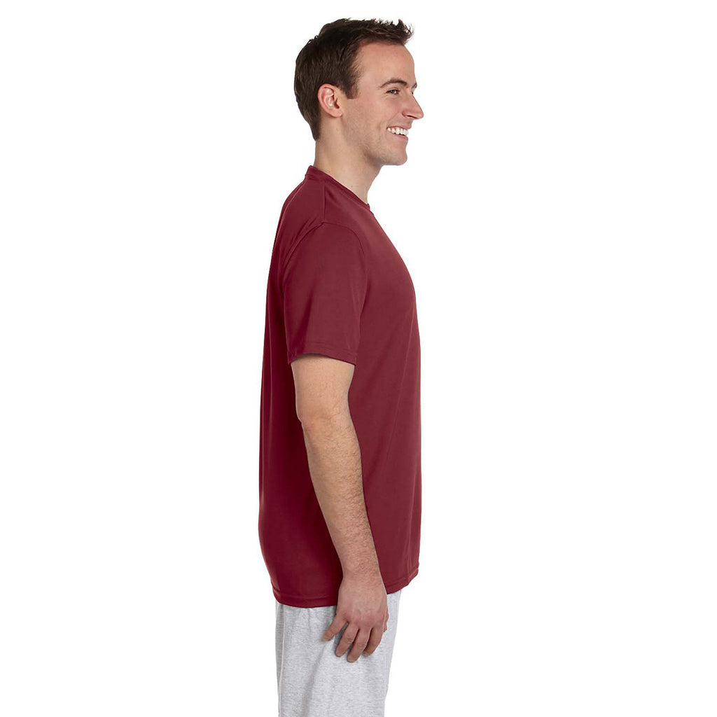 Harriton Men's Maroon 4.2 oz. Athletic Sport T-Shirt