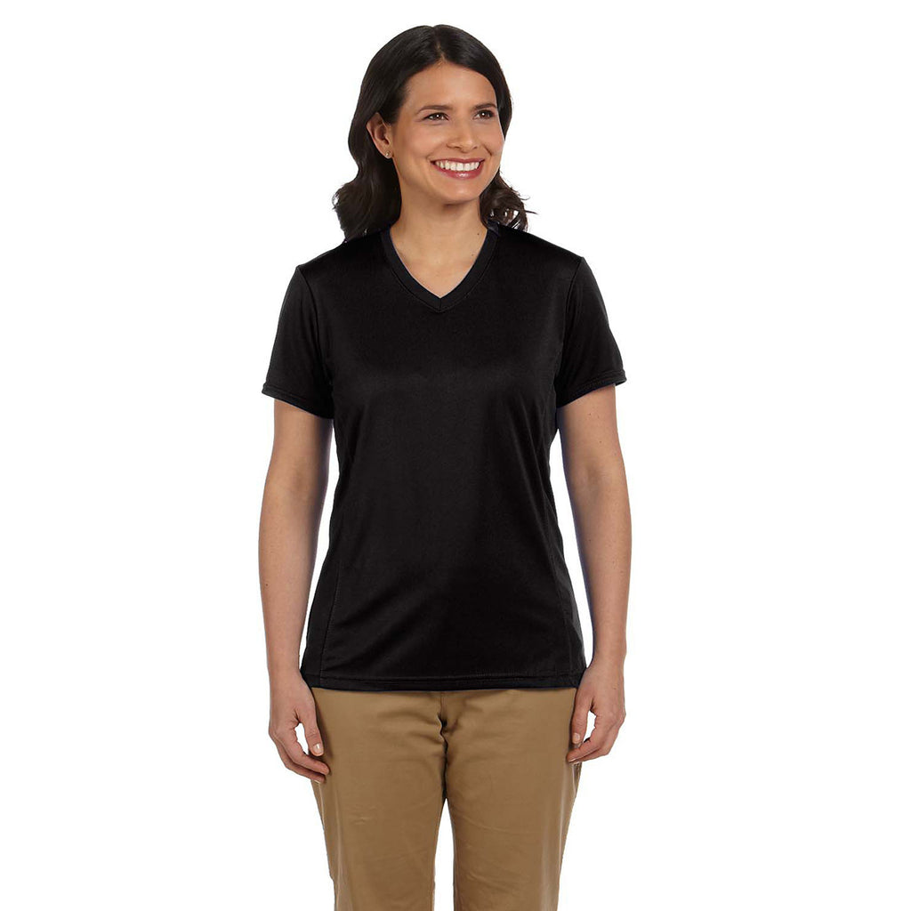 Harriton Women's Black 4.2 oz. Athletic Sport T-Shirt