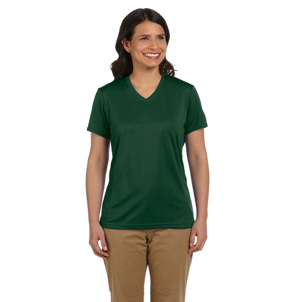 Harriton Women's Dark Green 4.2 oz. Athletic Sport T-Shirt