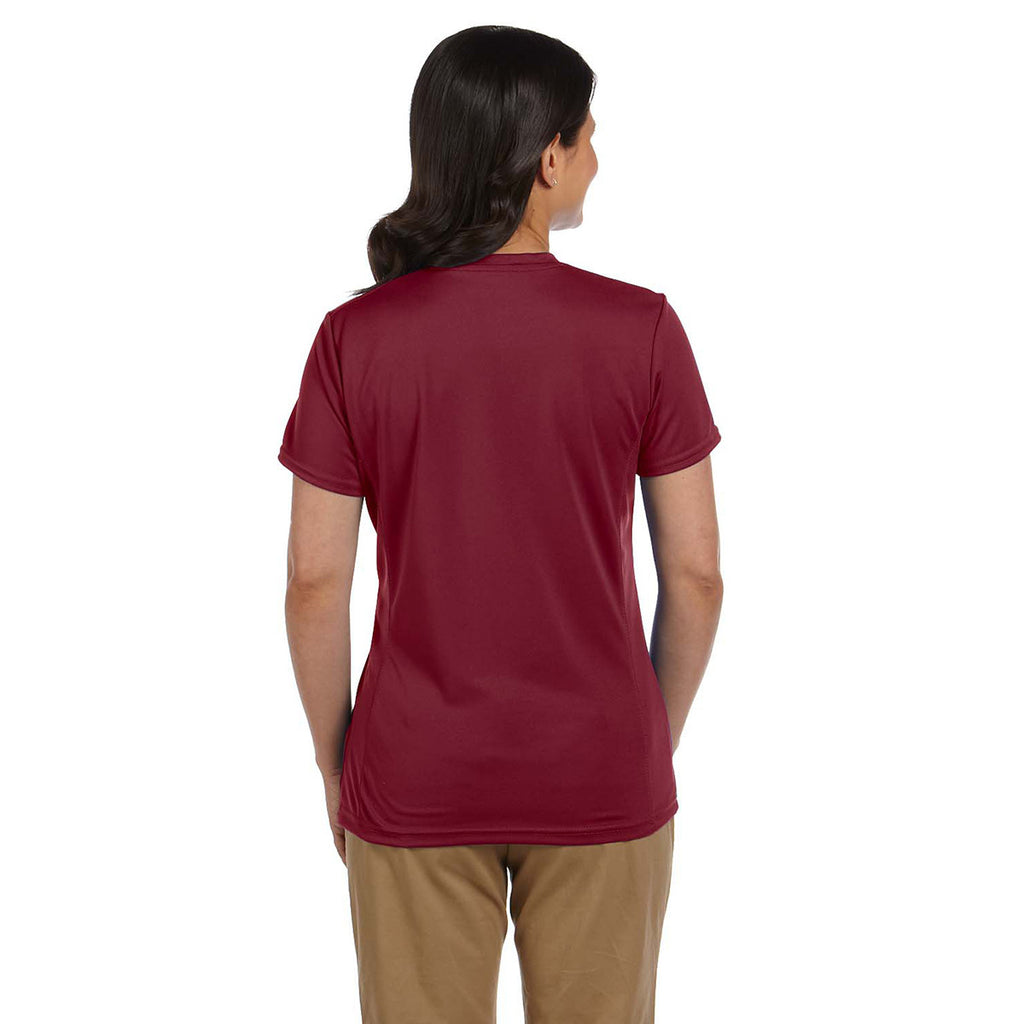 Harriton Women's Maroon 4.2 oz. Athletic Sport T-Shirt