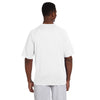 Harriton Men's White/White 4.2 oz. Athletic Sport Colorblock T-Shirt