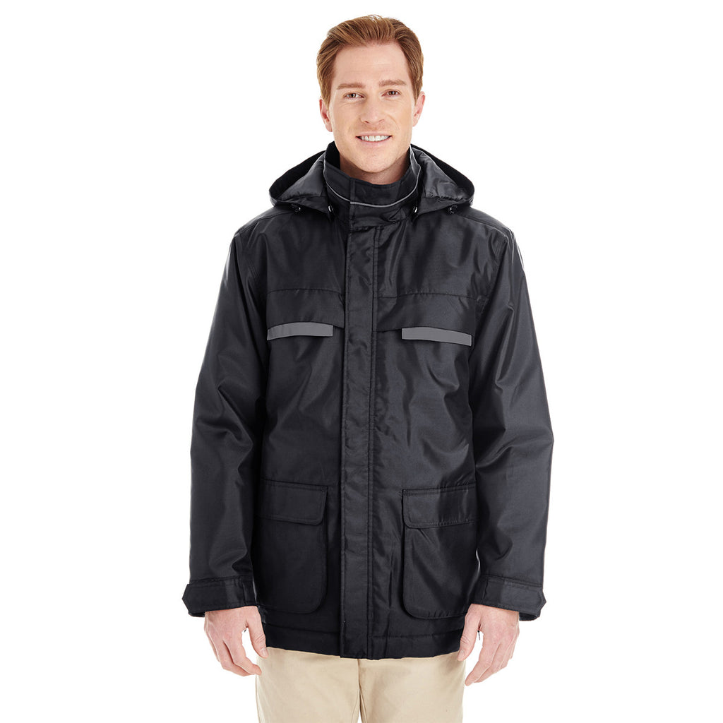 Harriton Men's Black Axle Insulated Cargo Jacket