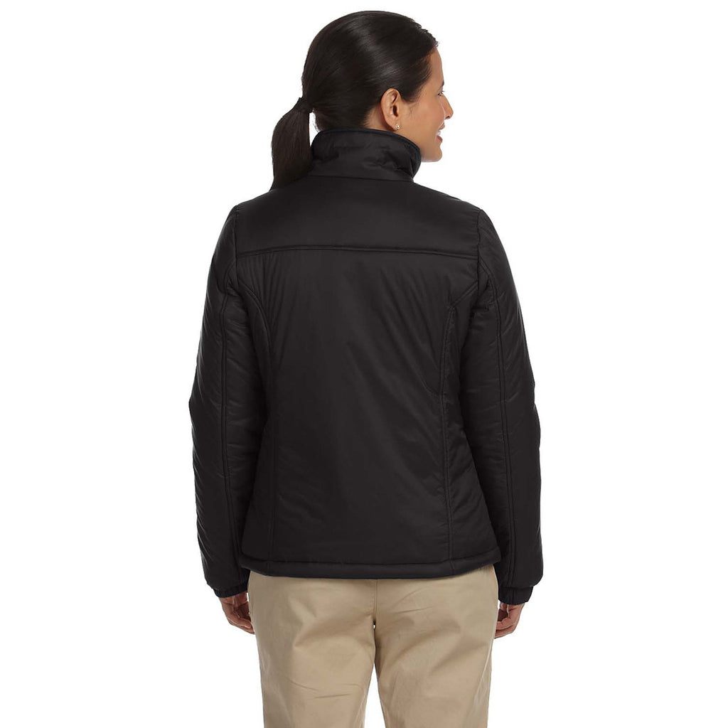 Harriton Women's Black Essential Polyfill Jacket