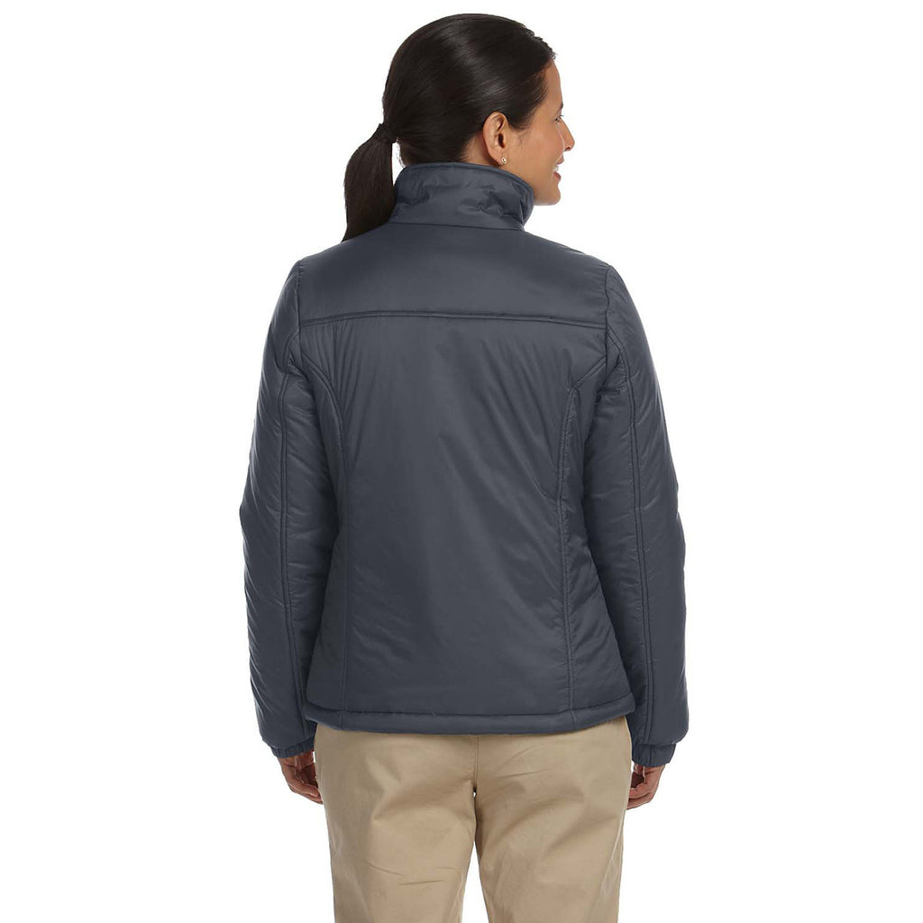 Harriton Women's Graphite Essential Polyfill Jacket