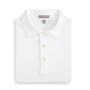 Peter Millar Men's White Solid Stretch Jersey Polo