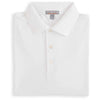 Peter Millar Men's White Solid Stretch Jersey Polo with Knit Collar