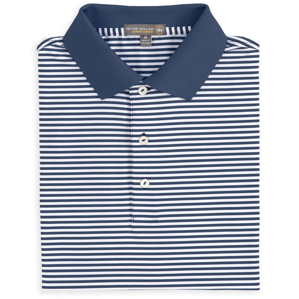 Peter Millar Men's Midnight Competition Stripe Polo