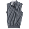 Peter Millar Men's Charcoal Merino Quarter Zip Vest