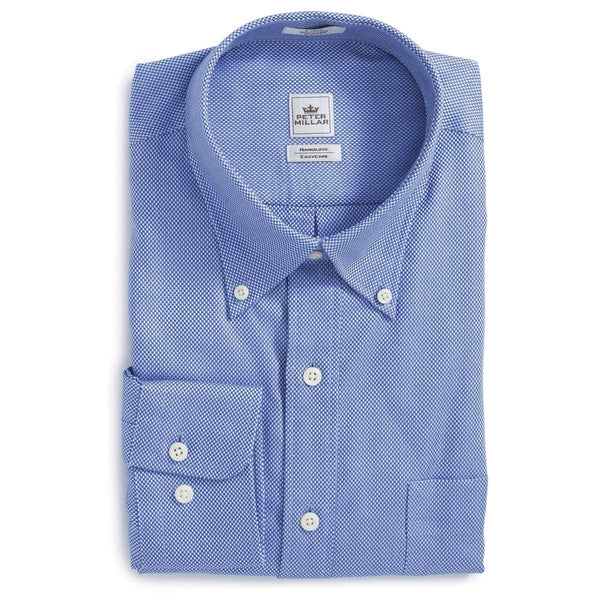 Peter Millar Men's Blue Nanoluxe Royal Oxford