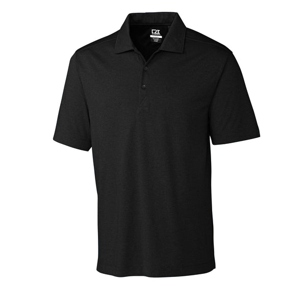 Cutter & Buck Men's Solid Black DryTec Chelan Polo