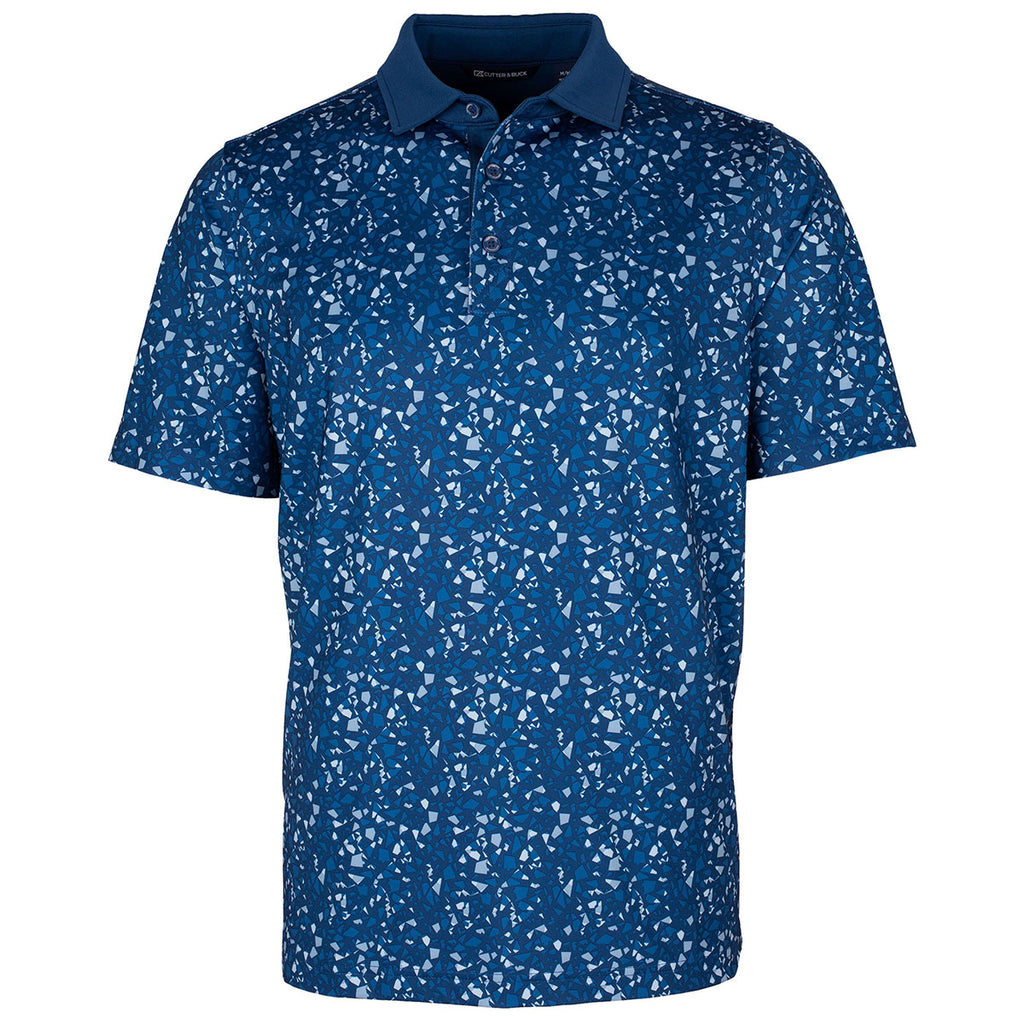 Cutter & Buck Men's Indigo Forge Polo Particle Print