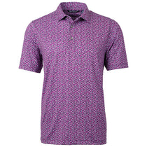 Cutter & Buck Men's Gelato/Navy Blue Pike Magnolia Print Stretch Polo