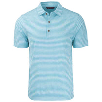 Cutter & Buck Men's Atlas Heather Forge Eco Heather Stripe Stretch Recycled Polo