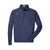 Peter Millar Men's Navy Tri-Blend Melange Fleece Quarter-Zip