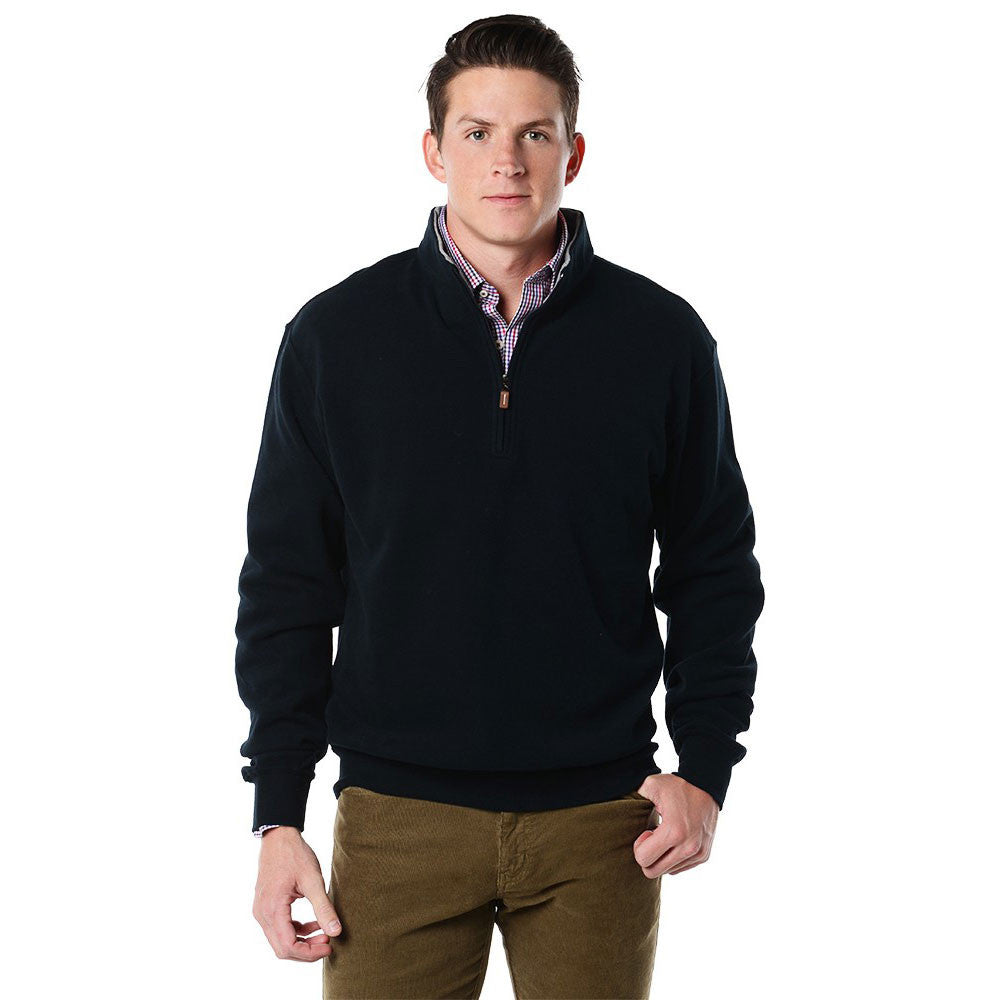 Peter Millar Men's Black Melange Quarter Zip