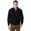 Peter Millar Men's Black Melange Quarter Zip