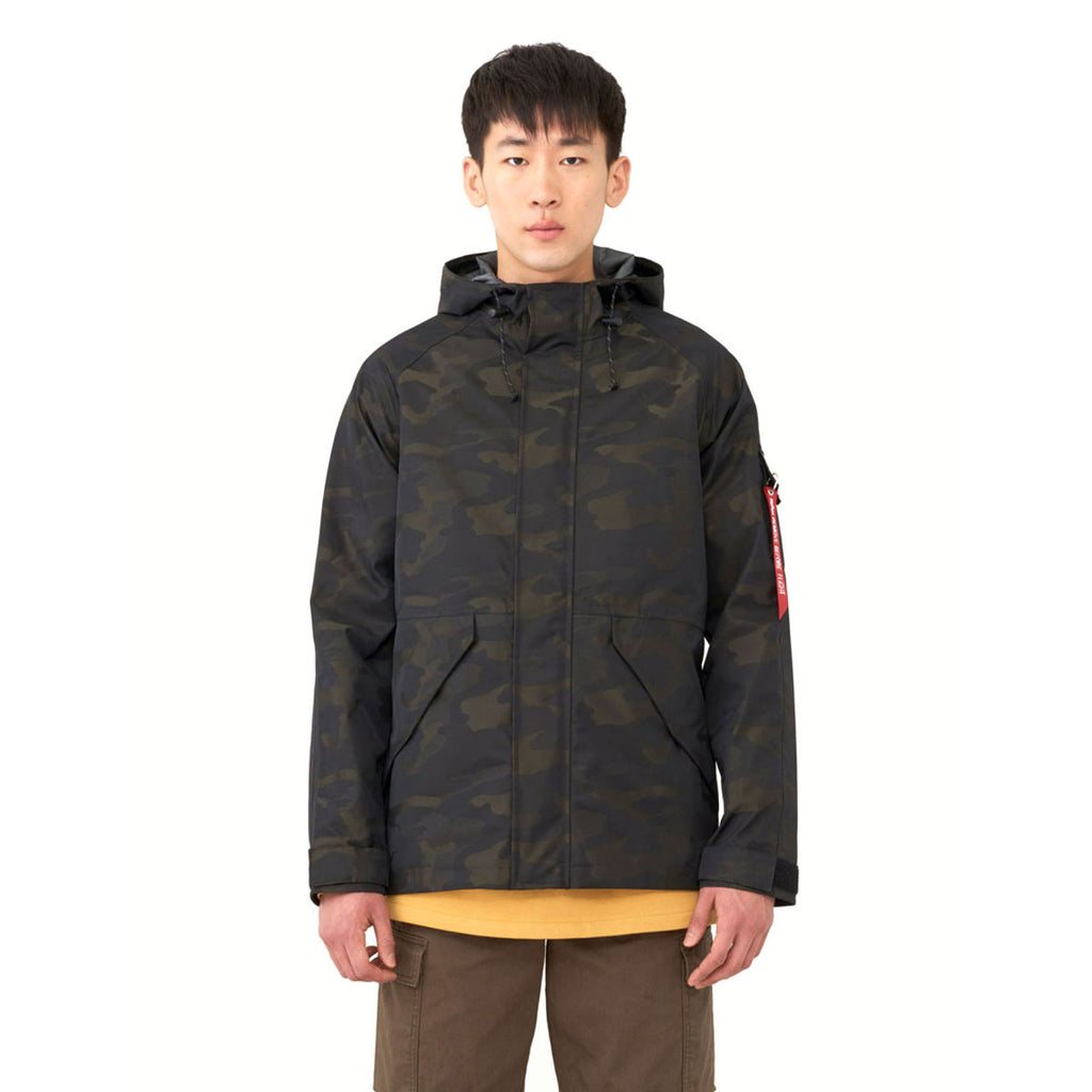 Alpha Industries Men's Black ECWCS Torrent Camo Jacket