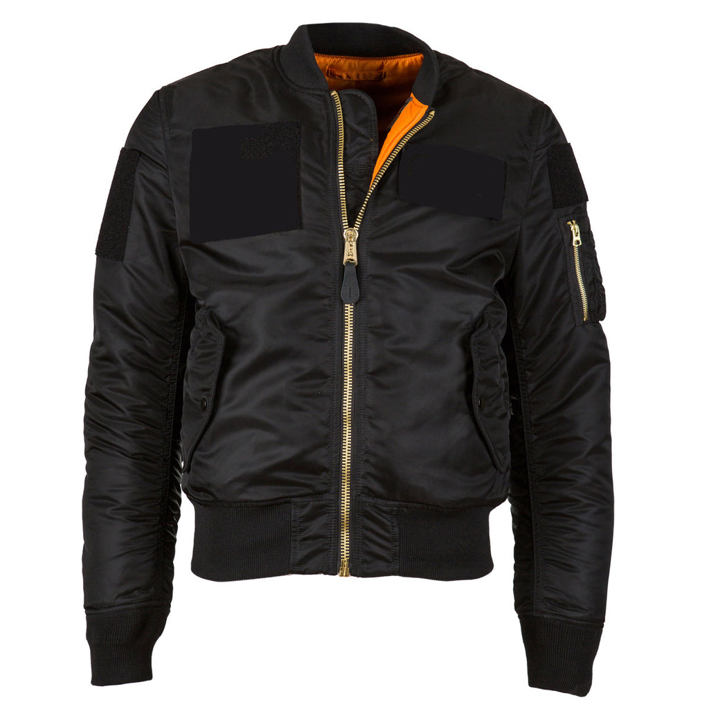 Alpha Industries Men's Black MA-1 Flex Slim Flight Jacket