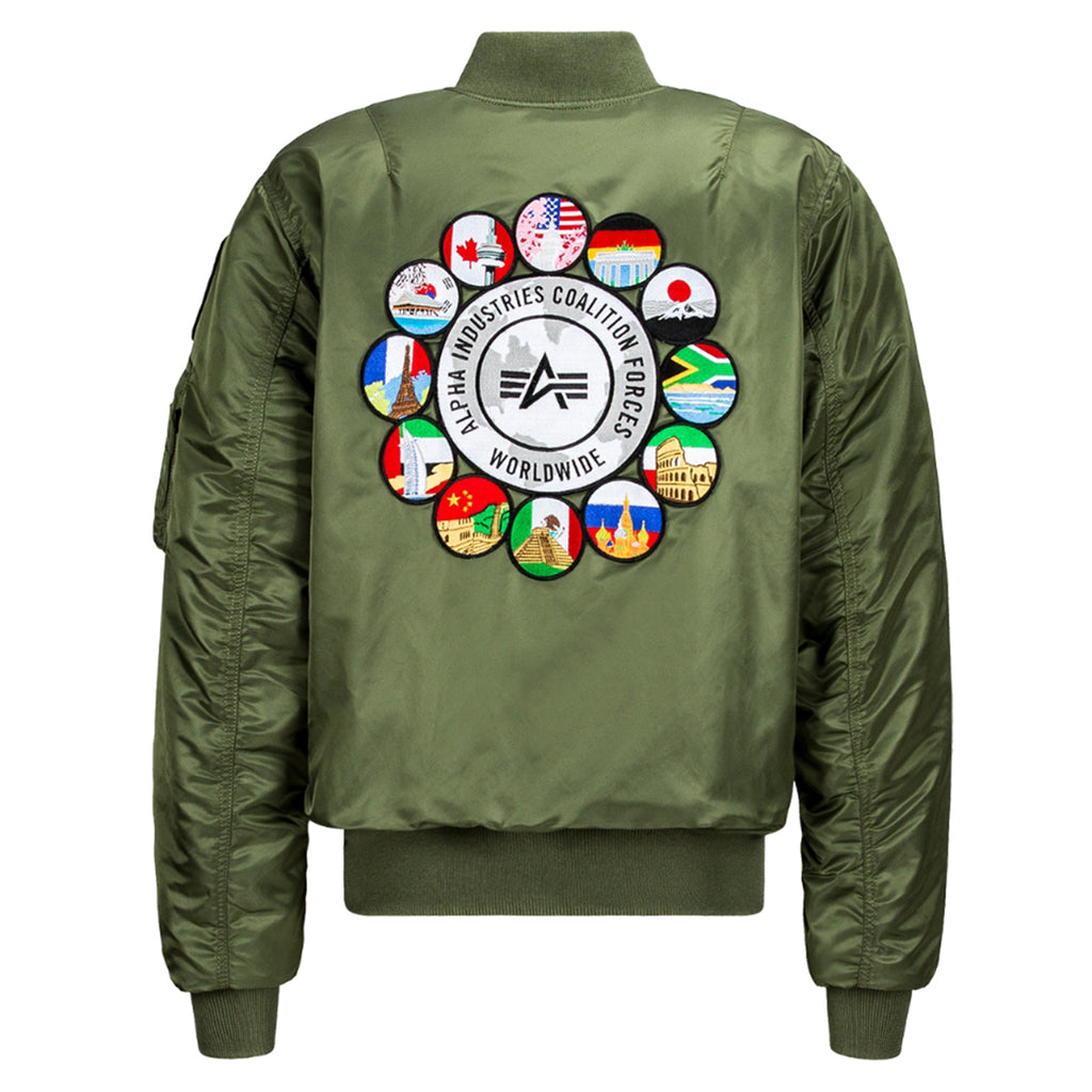 Alpha Industries Men's Sage MA-1 Coalition Forces Flight Jacket