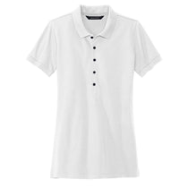 Mercer+Mettle Women's White Stretch Heavyweight Pique Polo