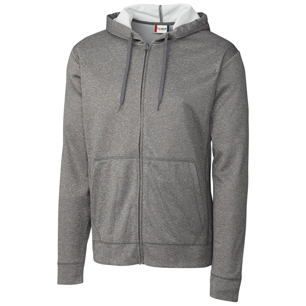 Clique Men's Charcoal Heather Vaasa Full Zip Hoodie