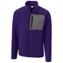 Clique Men's College Purple Summit Microfleece Hybrid Full Zip