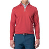 Peter Millar Men's Red Perth Stretch Loop Terry Quarter Zip