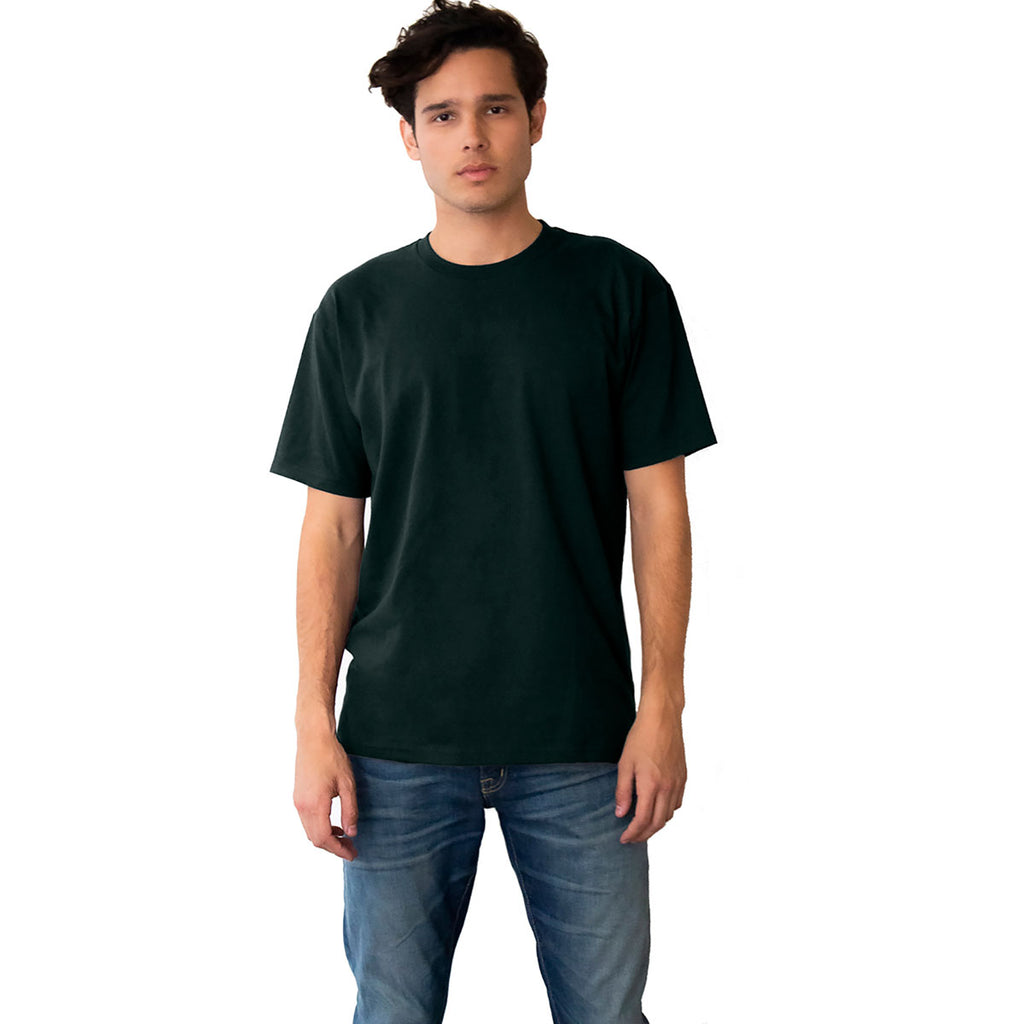 Next Level Unisex Forest Green Ideal Heavyweight Cotton Crewneck T-Shirt