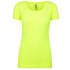 Next Level Women's Neon Yellow Scoop Neck Tee