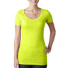 Next Level Women's Neon Yellow Scoop Neck Tee