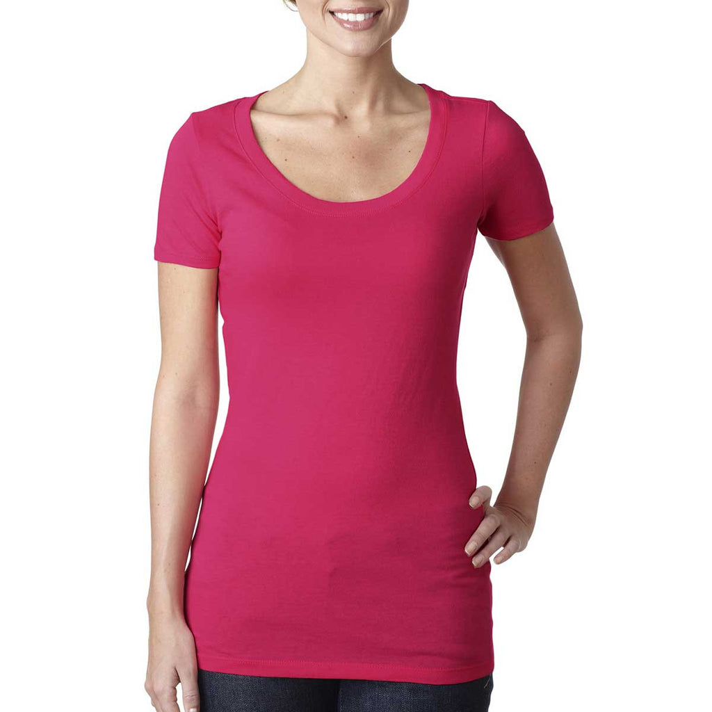 Next Level Women's Raspberry Scoop Neck Tee