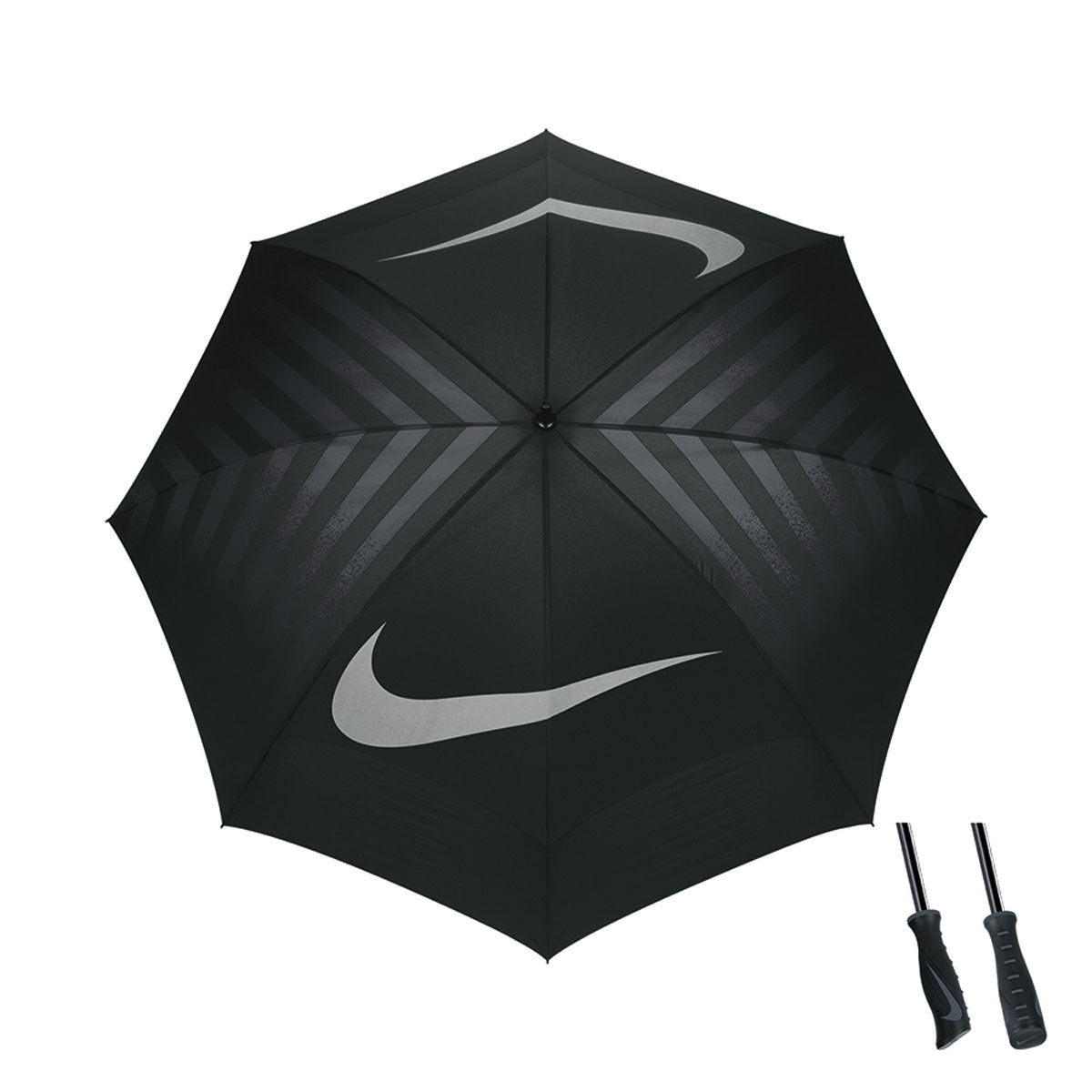 Golf diagonaal duisternis Nike Black/Silver/Dark Grey 62" Windsheer Lite Umbrella