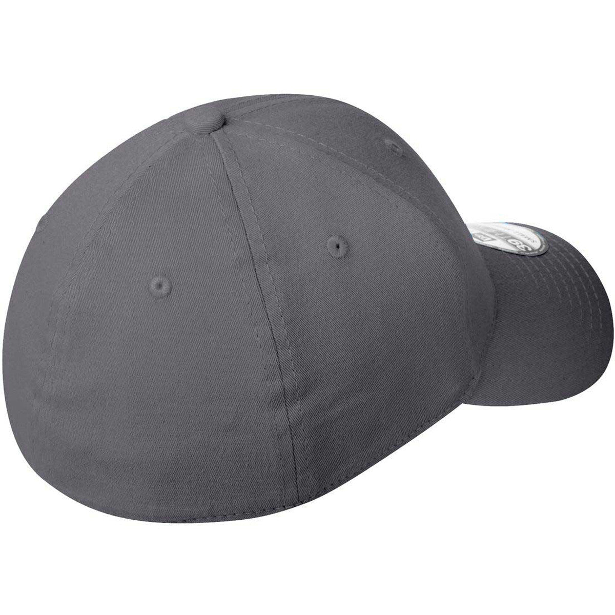 New Era Structured Stretch Fitted Graphite Cotton Cap Blackout Dog Patch