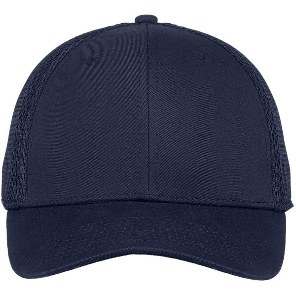 Custom New Era 9FORTY Navy Snapback Contrast Front Mesh Cap | Merch