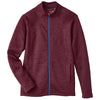 North End Women's Burgundy Heather/Olympic Blue Flux 2.0 Full-Zip Jacket