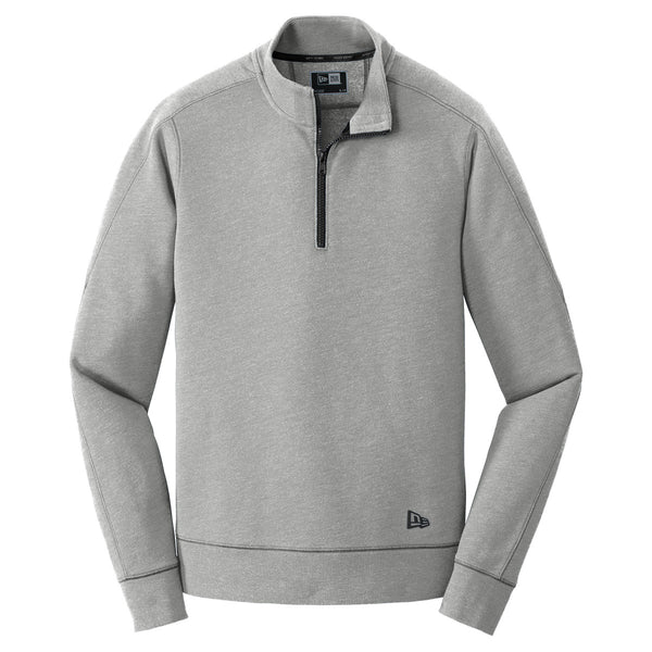 New Era Men's Shadow Grey Heather Tri-Blend Fleece 1/4 Zip